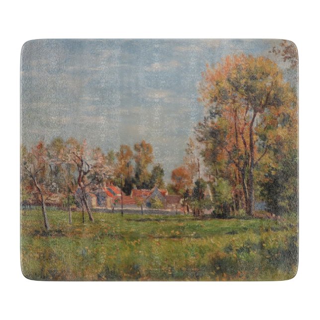 Tabla De Cortar Campo alrededor de Lagny, Francia (Paisaje Rural) (Anverso)