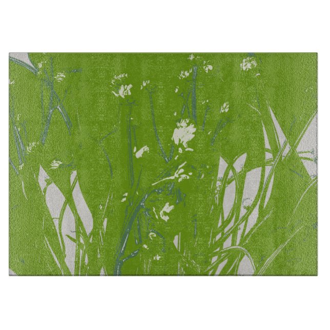 Tabla De Cortar campo de camomila verde (Anverso)