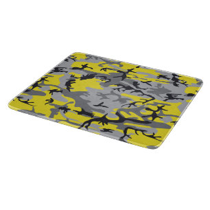 Tabla De Cortar Camuflaje amarillo y gris, militar, ejército