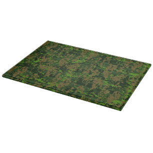 Tabla De Cortar Camuflaje digital verde estilo Woodland
