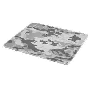 Tabla De Cortar Camuflaje Gris Nieve Invernal, Militar, Ejército