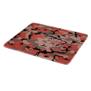 Tabla De Cortar Camuflaje Rojo y Marrón, Militar, Ejército