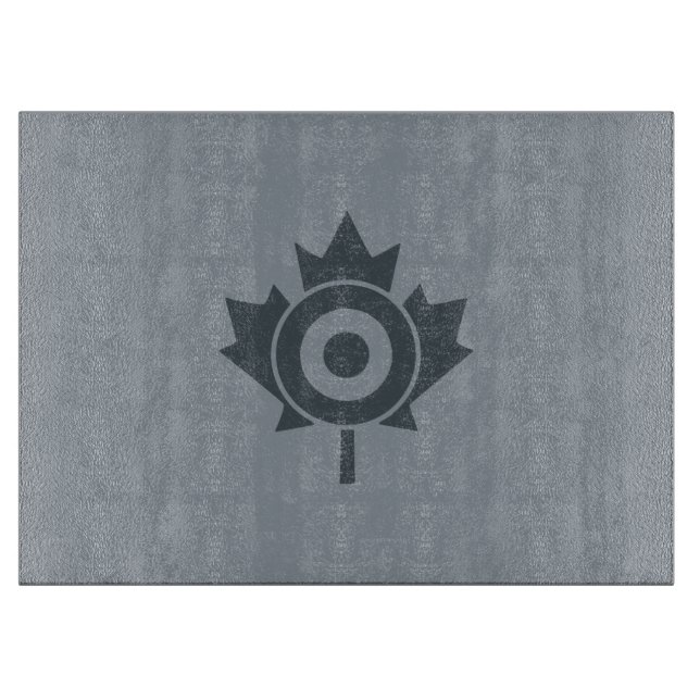 Tabla De Cortar Canadiense Maple Leaf Roundel Mod CANADA (Anverso)