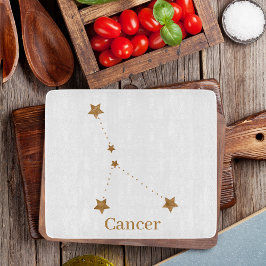 Tabla De Cortar Cáncer de oro de Rótulo Zodiaco moderno | Agua de