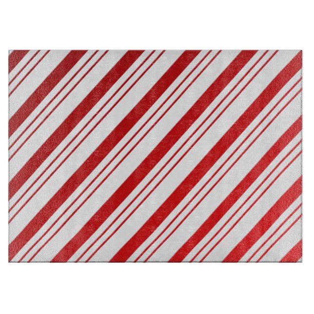 Tabla De Cortar Candy Cane Stripes Cubierta (Anverso)