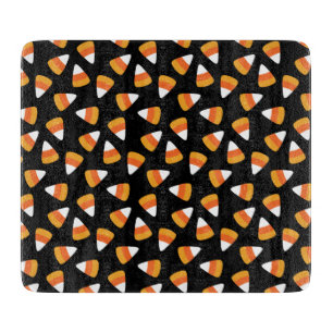 Tabla De Cortar Candy Corn Halloween Negro y Naranja