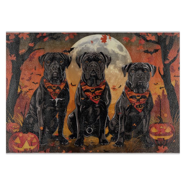 Tabla De Cortar Cane Corso Halloween Spooky (Anverso)