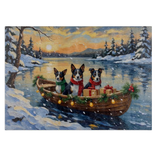 Tabla De Cortar Cane Corso Navidad Barco Fiesta