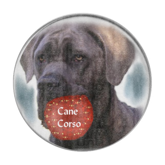 Tabla De Cortar Cane Corso Navidades (Anverso)