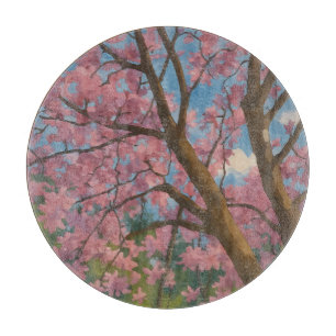 Tabla De Cortar Canopy de primavera - Pintura de árbol de flores y