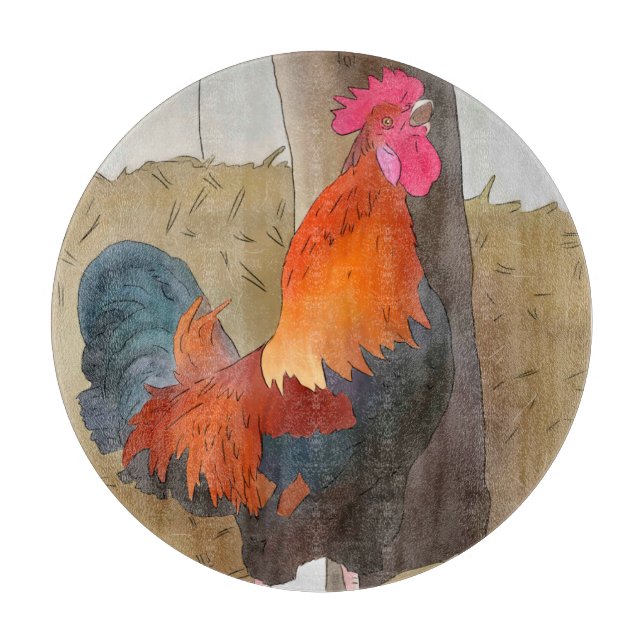 Tabla De Cortar cantando gallo (Anverso)