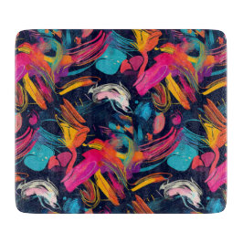 Tabla De Cortar Caos Grafiti Salpicadura Viva