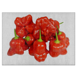 Tabla De Cortar Capsicum Chinense Chilli Glass Chopping Board