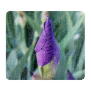 Tabla De Cortar capullo de iris púrpura