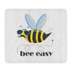 Tabla De Cortar Carácter de abeja con gafas de sol bigote Bee Fáci