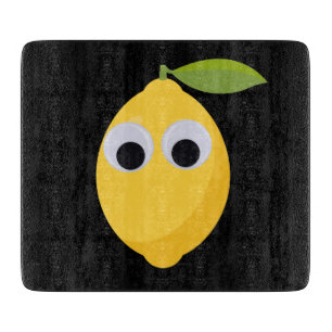 Tabla De Cortar Carácter limón, fruta dulce con ojos googleos
