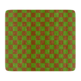 Tabla De Cortar Caramel apple checkered board pattern