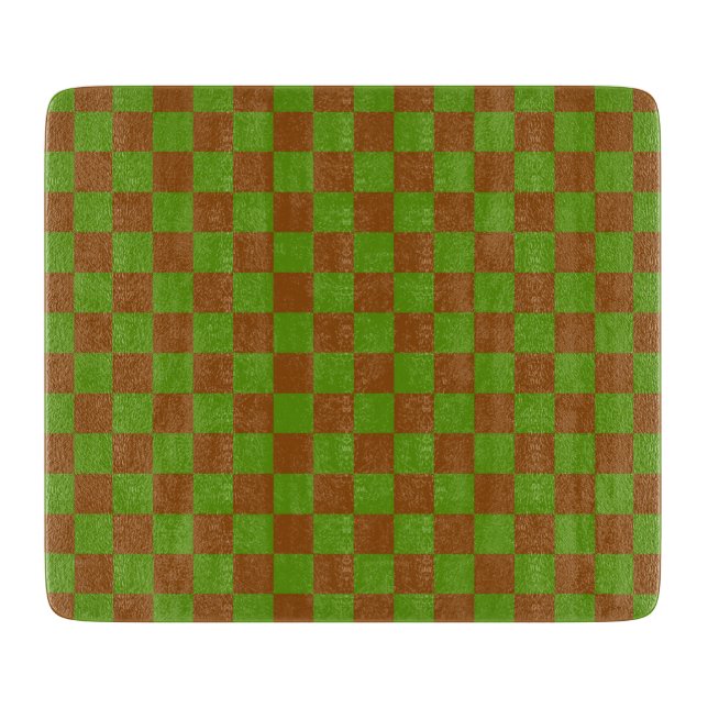 Tabla De Cortar Caramel apple checkered board pattern (Anverso)