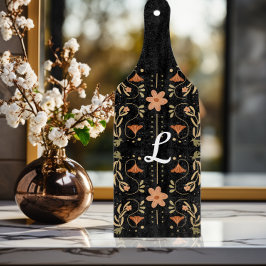 Tabla De Cortar Carcuterias de arte folclórico rosado personalizad