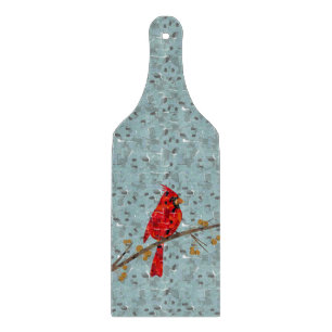 Tabla De Cortar Cardenal Rojo, el pájaro de la Navidad