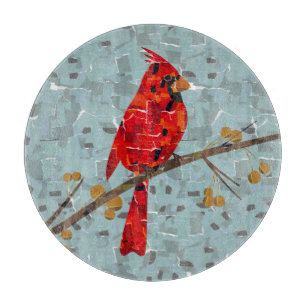 Tabla De Cortar Cardenal Rojo, el pájaro de Navidad
