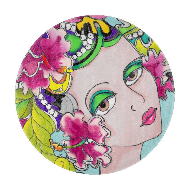 Tabla De Cortar Carmen Mardi Gras Chica (Anverso)