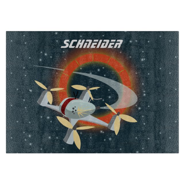 Tabla De Cortar Carreras de drones (Anverso)