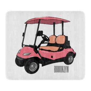 Tabla De Cortar Carro de golf / ilustracion personalizado de coche