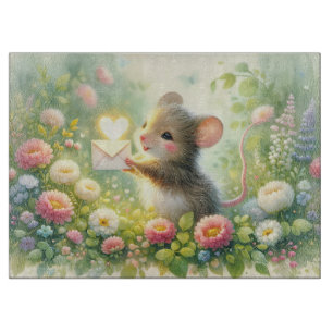 Tabla De Cortar Carta de amor de ratón de cottage prado