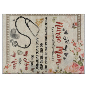 Tabla De Cortar Carta Personalizada A Mi Madre Enfermera
