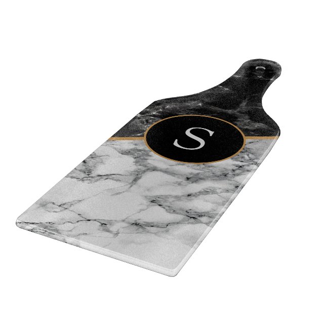 Tabla De Cortar Carta personalizada Monograma Cubierta personaliza (Borde)