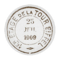 Carte francesa Postale Postmark Eiffel Tower Vinta