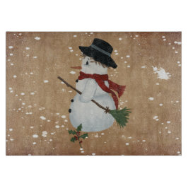 Tabla De Cortar Cartel de corte de vidrio para Snowman