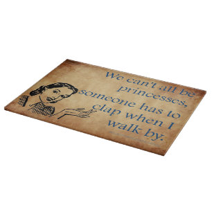 Tabla De Cortar Cartel vintage retro de las princesas de SlipperyJ