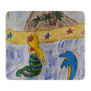 Tabla De Cortar Cartón de compras de la isla de la sirena