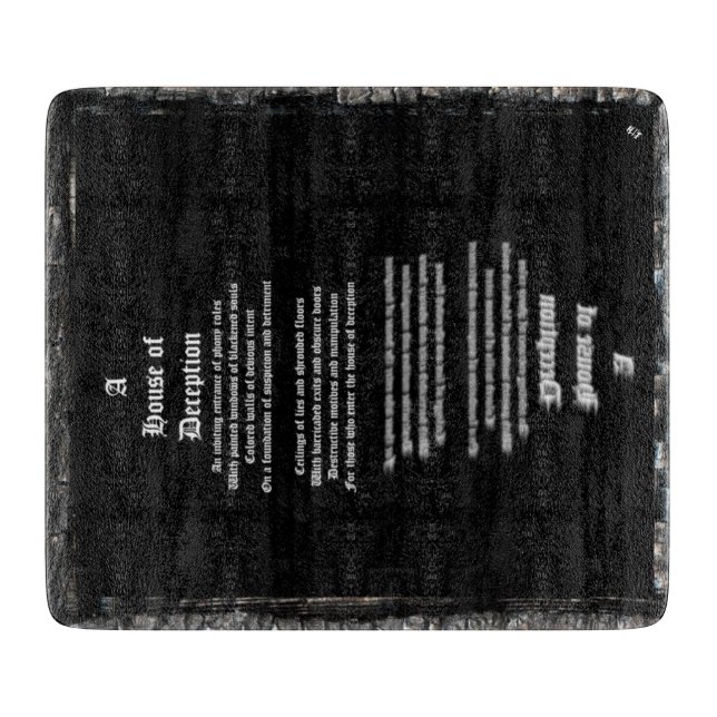 Tabla De Cortar Casa del engaño (Anverso)