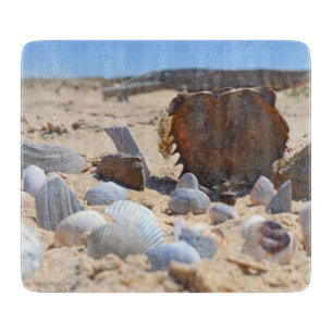 Tabla De Cortar Casas de mar en la playa por Shirley Taylor
