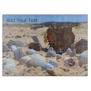 Tabla De Cortar Casas de mar en la playa por Shirley Taylor