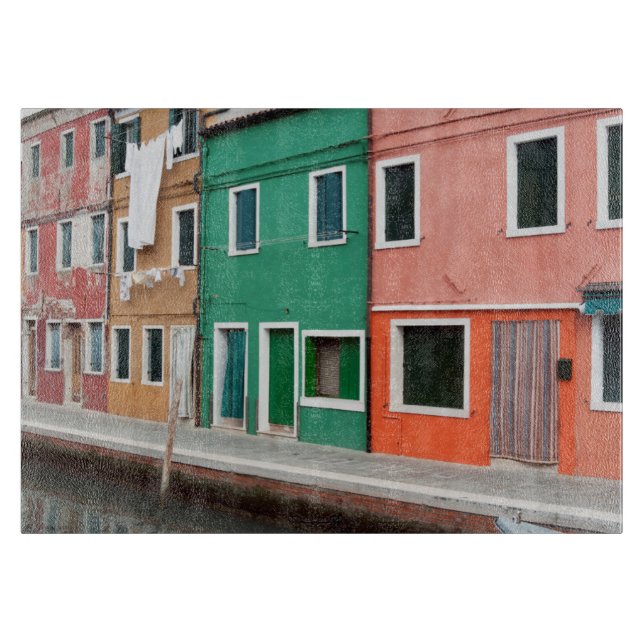 Tabla De Cortar Casas en el frente del mar (Anverso)