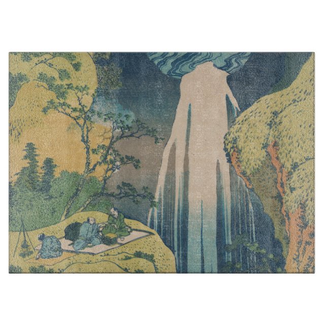 Tabla De Cortar Cascada Amida de Hokusai Japón Cascada  (Anverso)