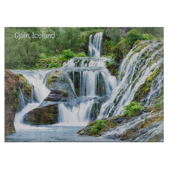 Tabla De Cortar Cascadas de jain, Islandia (Anverso)