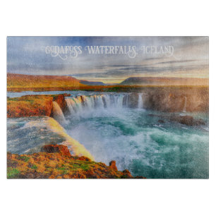Tabla De Cortar Cascadas Godafoss, Islandia