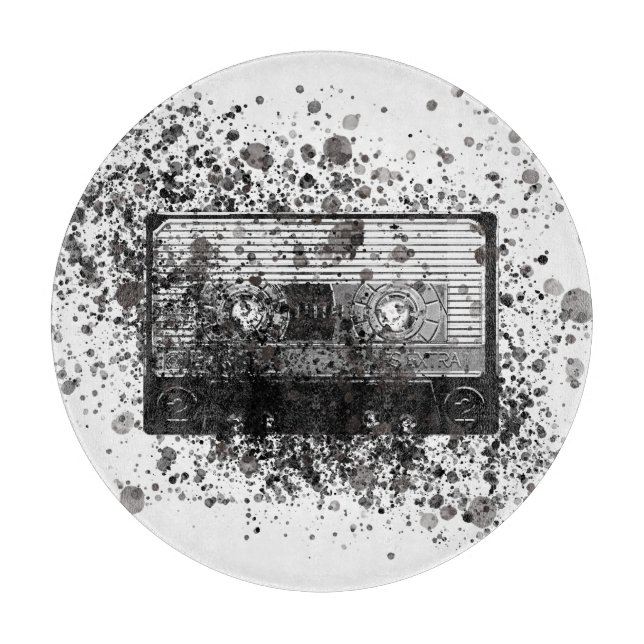 Tabla De Cortar Casete de audio retro (Anverso)