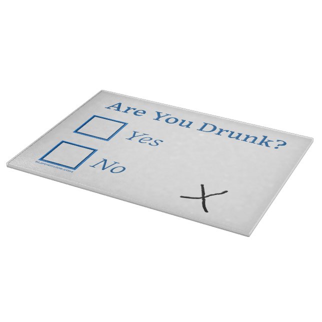 Tabla De Cortar Casillas de verificación SlipperyJoe's Are You Dru (Borde)