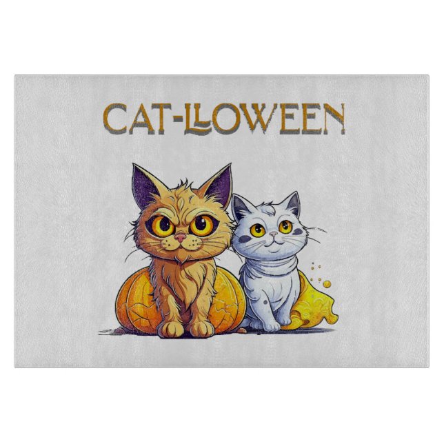 Tabla De Cortar Cat Halloween (Anverso)