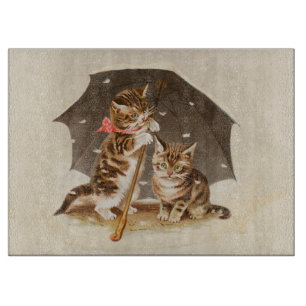 Tabla De Cortar Cat Kitten kitty bonito vintage antiguo lindo