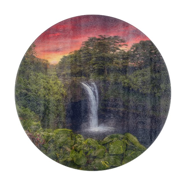 Tabla De Cortar Cataratas | Cataratas del arcoiris, Hilo, Hawaii (Anverso)
