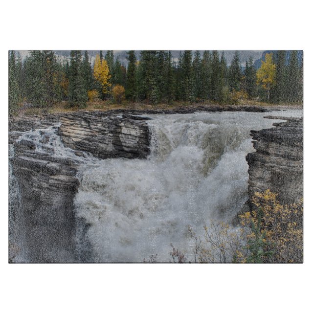 Tabla De Cortar Cataratas de Athabasca, fotografía de cascada cana (Anverso)
