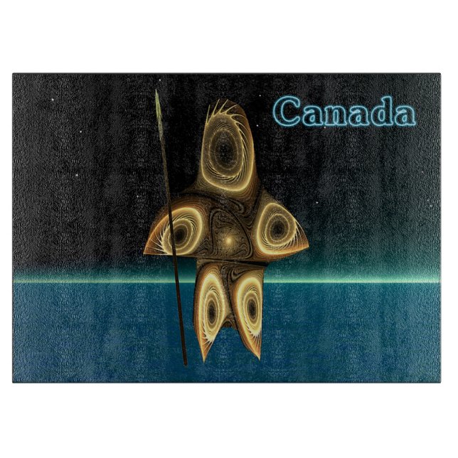 Tabla De Cortar Cazador inuit fractal (Anverso)