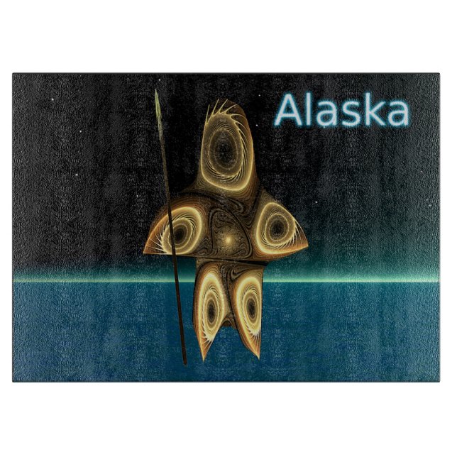 Tabla De Cortar Cazador inuit fractal (Anverso)